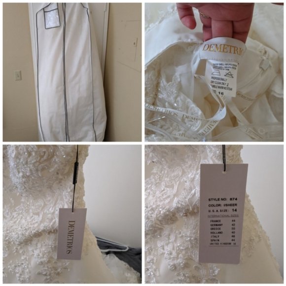 👰🏽Demetrios Princess Ballgown w/ Cathedral Train - Picture 12 of 16